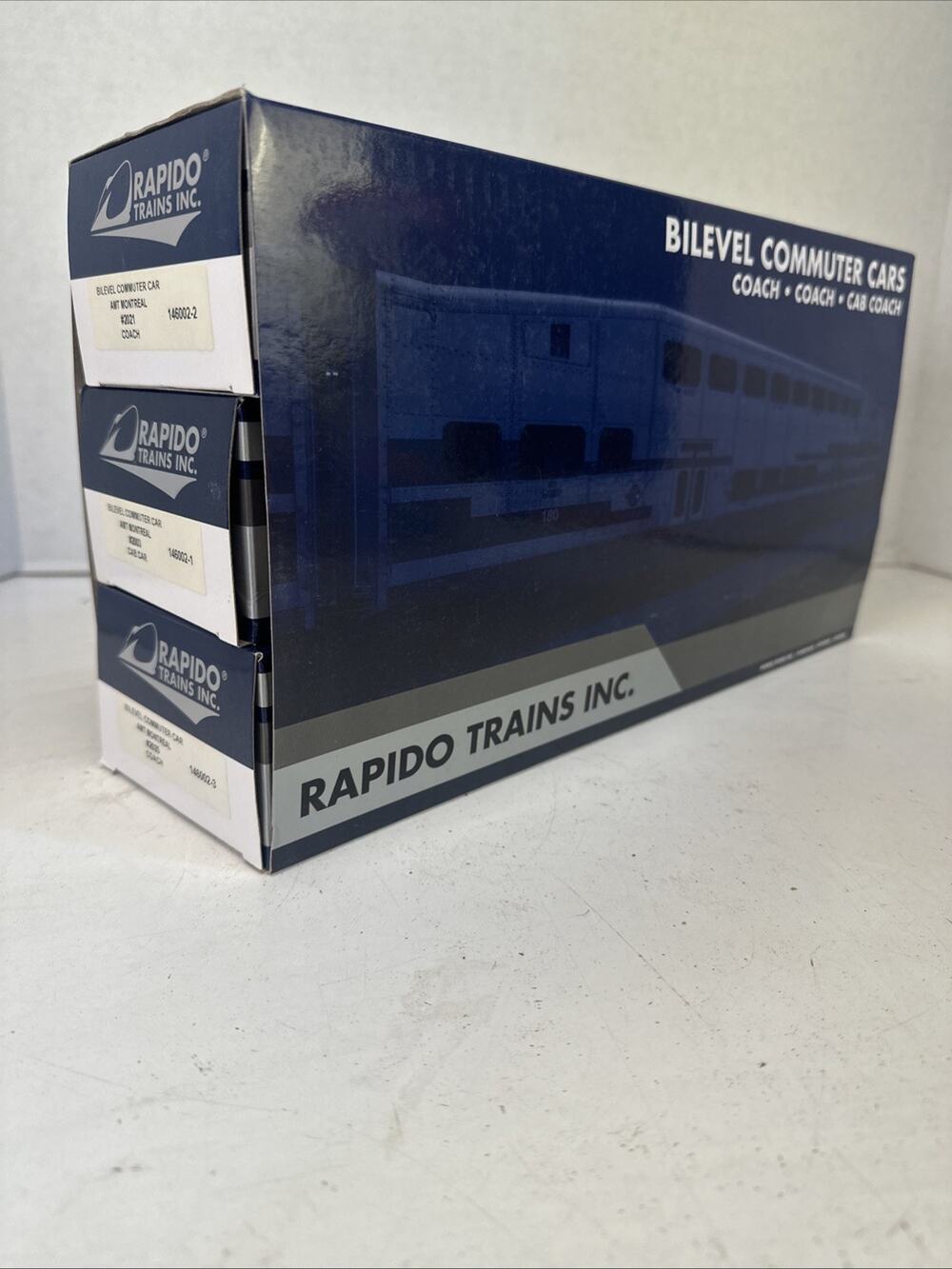 HO Scale Rapido AMT Montreal Commuter Car Set (2003,2021,2035)